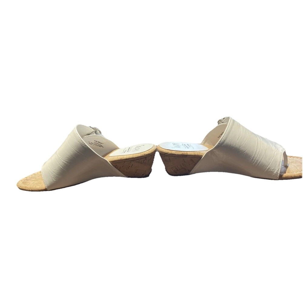 Impo White Wedge Slide Sandals Size 6 - Picture 3 of 7